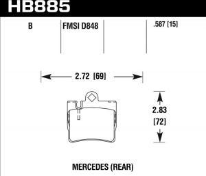 Колодки тормозные HB885B.587 ― MaxiSport Tuning
