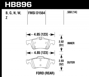 Колодки тормозные HB896W.568 ― MaxiSport Tuning