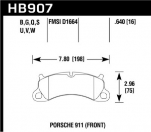 Колодки тормозные HB907S.640 ― MaxiSport Tuning
