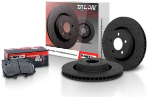 КОМПЛЕКТ ПЕРЕД. BMW E90 335i; Тормозные диски HAWK + колодки 5.0; HKC4862.551B ― MaxiSport Tuning
