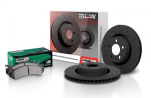 КОМПЛЕКТ ПЕРЕД. Toyota LC150 PRADO, Lexus GX460 ; Тормозные диски HAWK + колодки LTS; HKC5045.490Y ― MaxiSport Tuning