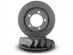 КОМПЛЕКТ ПЕРЕД. Toyota LC200 2015+, Lexus LX450D, LX570 2015+ Тормозные диски HAWK + колодки DC HD+