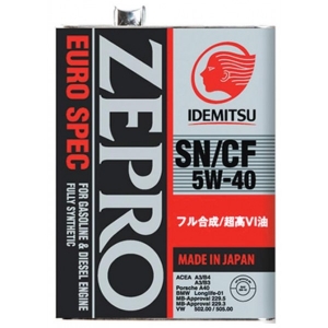 Масло моторное IDEMITSU ZEPRO EURO SPEC  5W40 SN/CF 4L