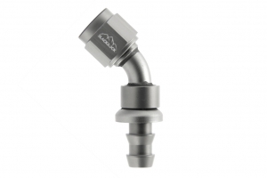 - 6 AN (6AN AN6) фитинг 45 градусов PUSH FIT серия BLACKROCK LAB P06-045-7Ti ― MaxiSport Tuning